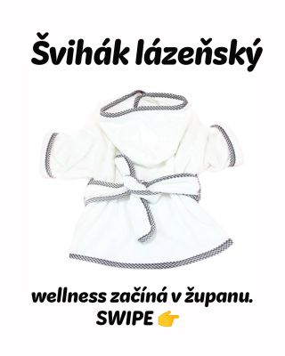 Wellness není jen pro lidi – i pejsci si zaslouží pohodu po koupeli. 🐶🛁 Župan Švihák lázeňský promění každé sušení v malý...